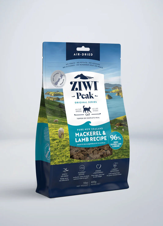 Ziwi Peak - Mackerel and Lamb - Air dried food for cats.