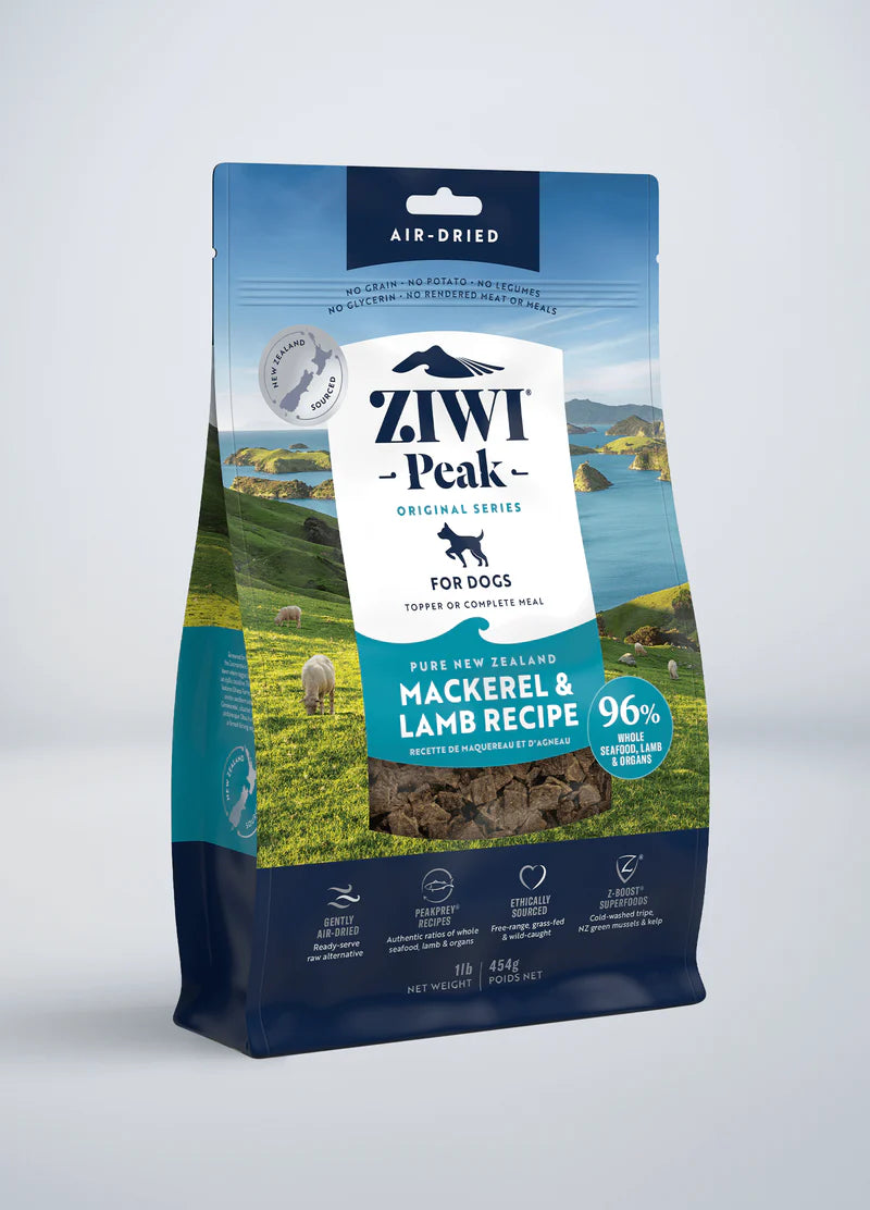 Ziwi Peak - Mackerel and Lamb - Air dried food for dogs.